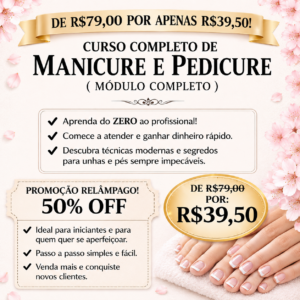 Curso de Manicure e Pedicure (E-book + Flipbook)